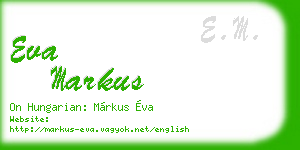 eva markus business card